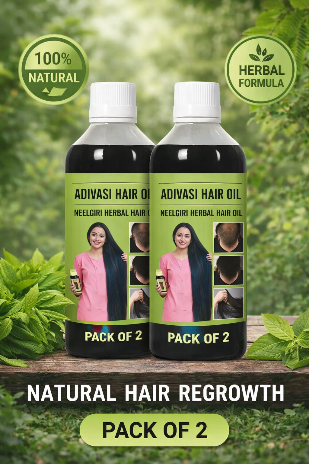Adivasi Herbal Hair Oil 125ML (Pack of 2)