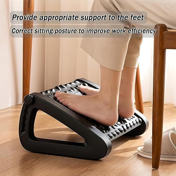 Adjustable Footrest Massage Stool β For Home & Office Comfort