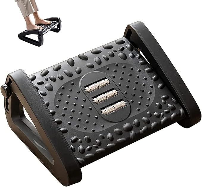 Adjustable Footrest Massage Stool β For Home & Office Comfort
