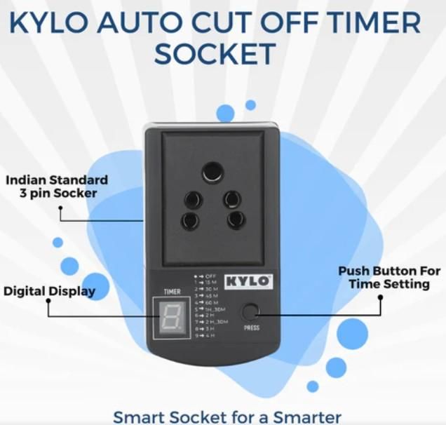 Automatic Cut-Off Timer Switch Plug – Smart Charging Protection