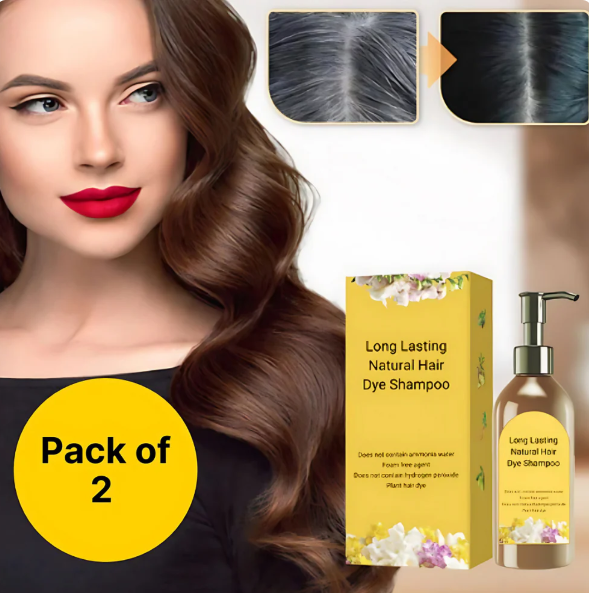 Japanese Long-Lasting Hair Dye Shampoo – Plant Extract Formula (Buy 1 Get 1 FREE)