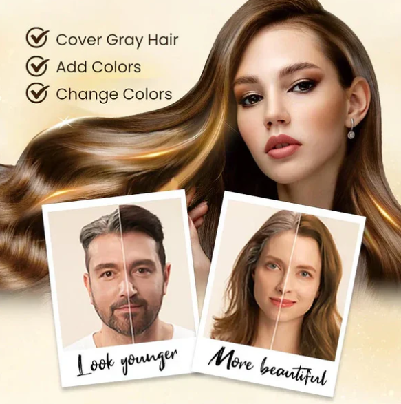 Japanese Long-Lasting Hair Dye Shampoo – Plant Extract Formula (Buy 1 Get 1 FREE)