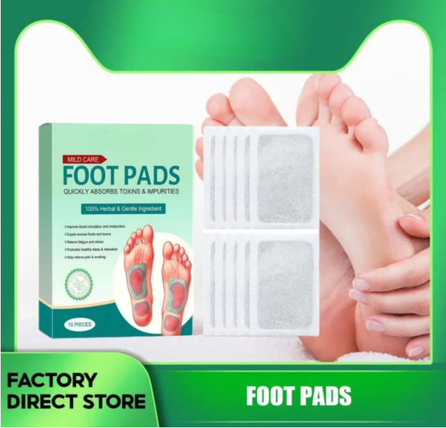 Herbal Detox Foot Pads Pack of 2 (20 Patches) – Bamboo Vinegar, Natural Ingredients & Acupoint Micro-Massage Formula