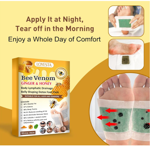 Bee Venom Ginger & Honey Detox Pads (Pack of 20 Patches)