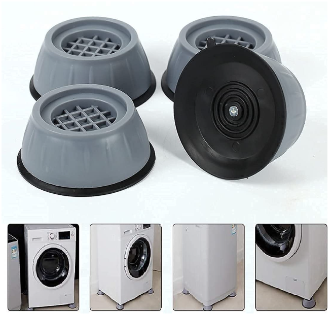 Anti-Vibration Pads for Washing Machine - 4 Pcs Shock Proof Feet for Washer & Dryer, Great for Home, Laundry Room, Kitchen, Washer, Dryer, Table, Chair, Sofa, Bed
