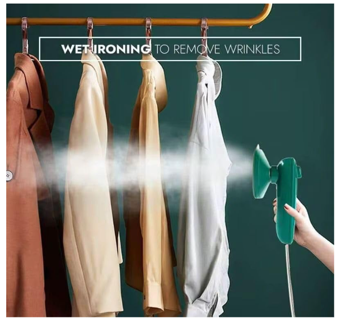 Portable Handheld Steam Iron for Clothes | Mini Travel Garment Steamer with Titanium Soleplate | Dry & Steam Ironing | Lightweight Fabric Wrinkle Remover for Home, Office & Travel