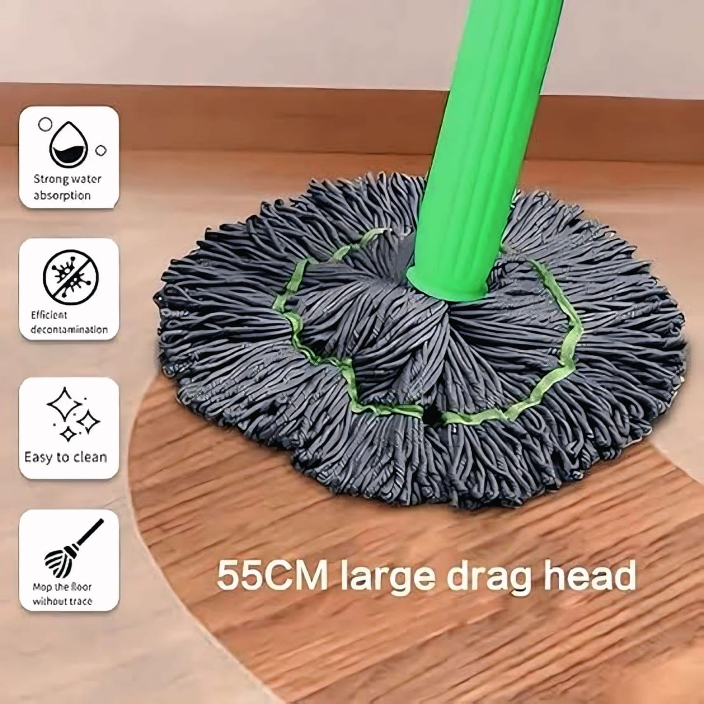 Self-twisting Water Rotating Mop