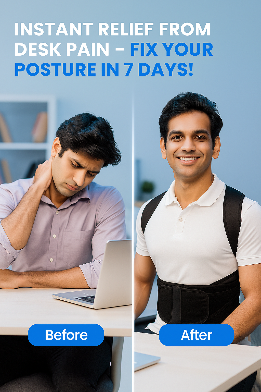 Adjustable Back Posture Corrector/ Slouching Relieve Pain Belt Women Men