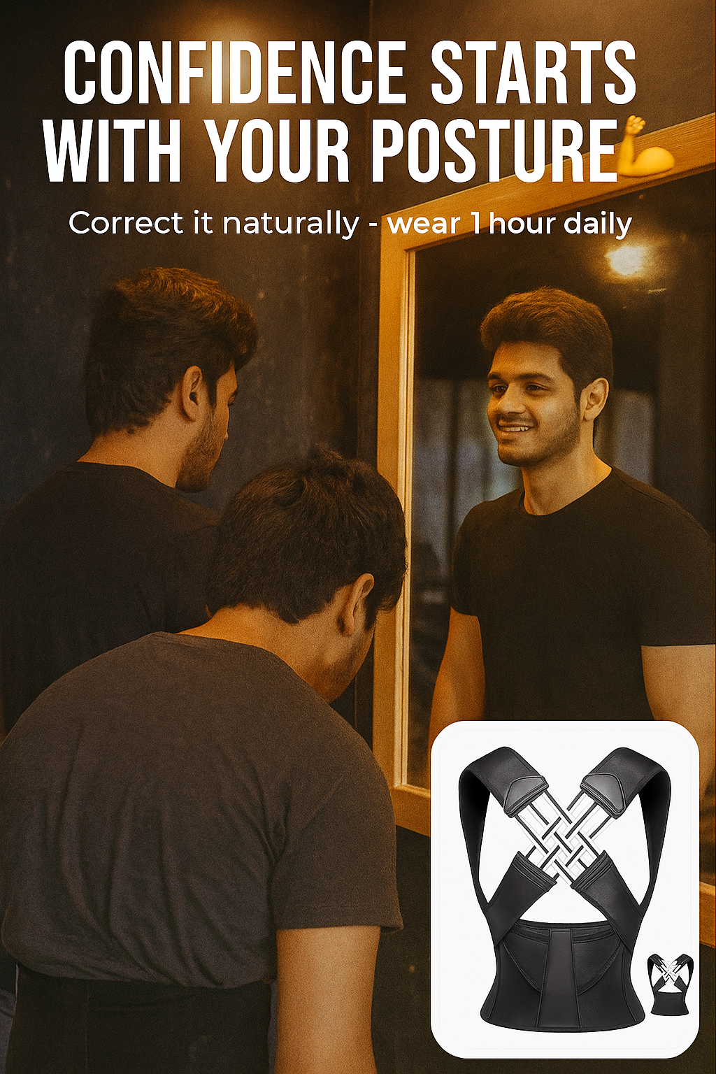 Adjustable Back Posture Corrector/ Slouching Relieve Pain Belt Women Men