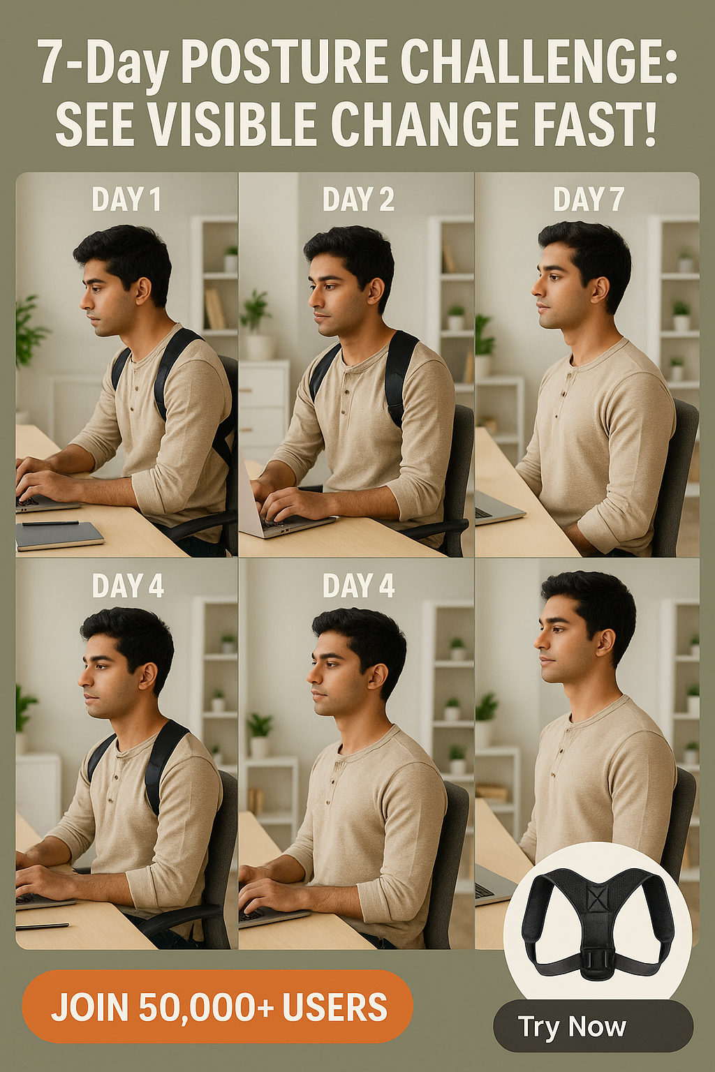 Adjustable Back Posture Corrector/ Slouching Relieve Pain Belt Women Men