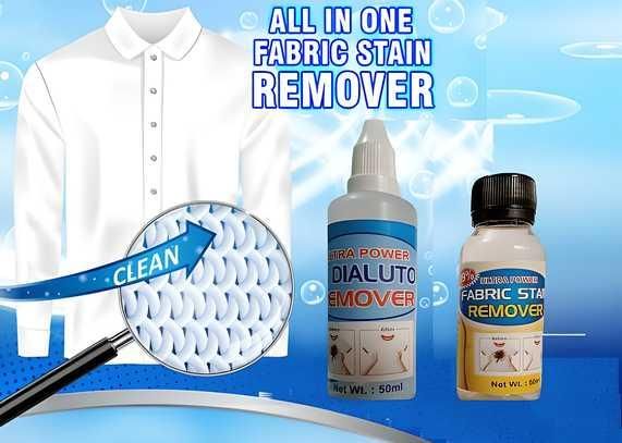 All-in-One Fabric Stain Remover – 100ml (Pack of 2 × 50ml Bottles)
