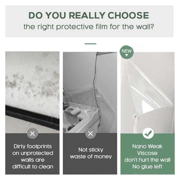 Self- Adhesive Transparent Electrostatic Wall Protection