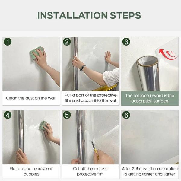 Self- Adhesive Transparent Electrostatic Wall Protection