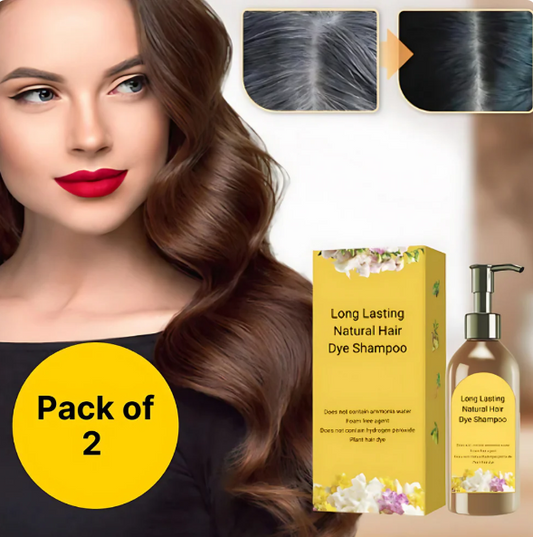 Japanese Long-Lasting Hair Dye Shampoo – Plant Extract Formula (Buy 1 Get 1 FREE)