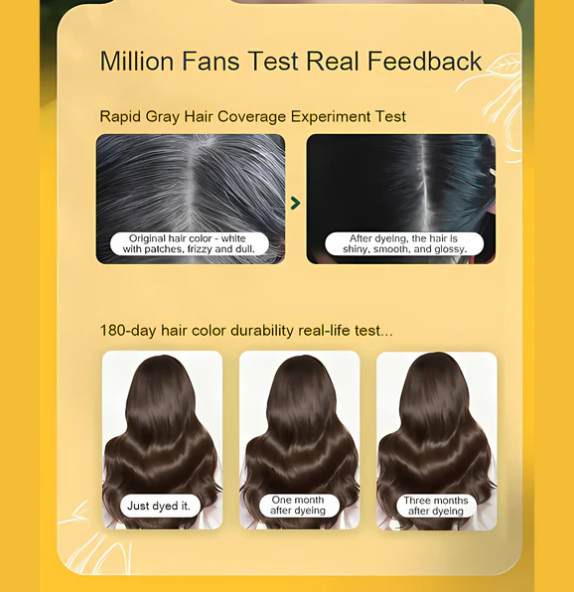 Japanese Long-Lasting Hair Dye Shampoo – Plant Extract Formula (Buy 1 Get 1 FREE)