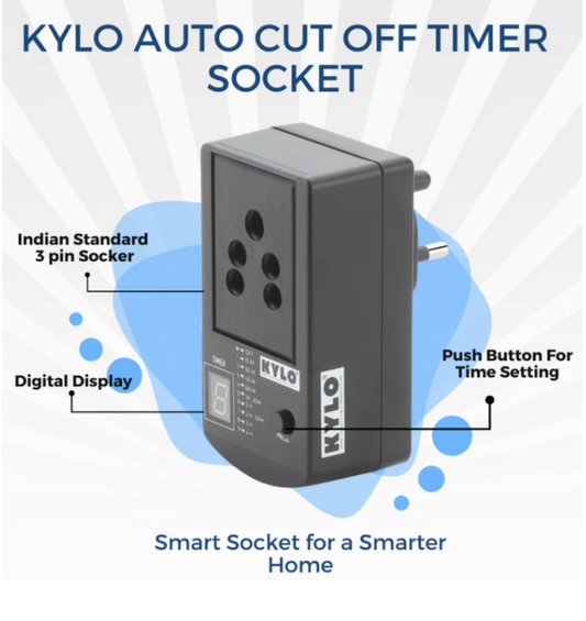 Automatic Cut-Off Timer Switch Plug – Smart Charging Protection