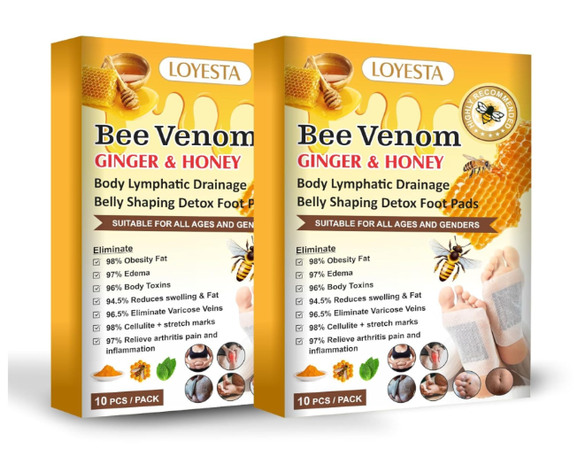 Bee Venom Ginger & Honey Detox Pads (Pack of 20 Patches)