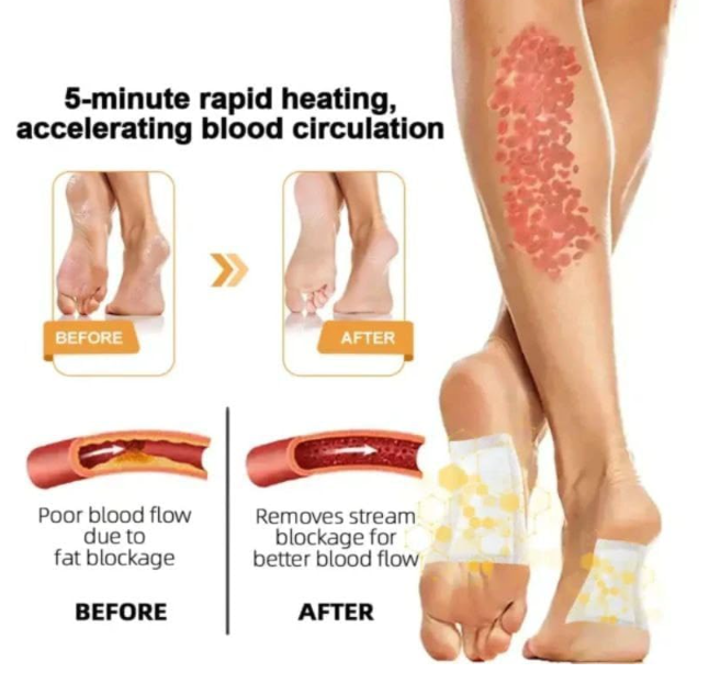 Bee Venom Foot Patches Stress Relief Detox Patch Solution, Belly Drainage Lymphatic Drainage, Cleansing Toxin Remover Foot Pads Deep Sleep Patch For Men & Women (Pack of 2=20 Patch)