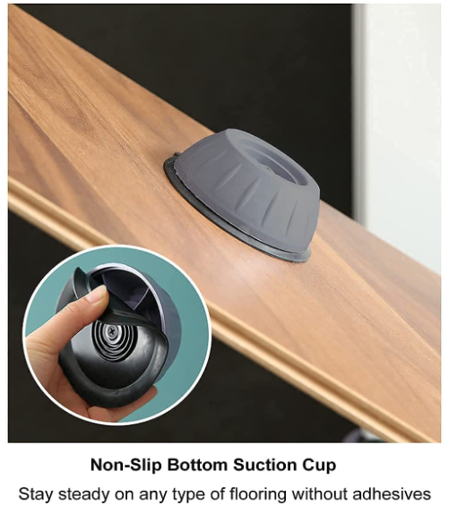 Anti-Vibration Pads for Washing Machine - 4 Pcs Shock Proof Feet for Washer ＆ Dryer, Great for Home, Laundry Room, Kitchen, Washer, Dryer, Table, Chair, Sofa, Bed