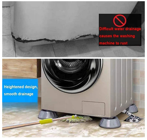Anti-Vibration Pads for Washing Machine - 4 Pcs Shock Proof Feet for Washer ＆ Dryer, Great for Home, Laundry Room, Kitchen, Washer, Dryer, Table, Chair, Sofa, Bed