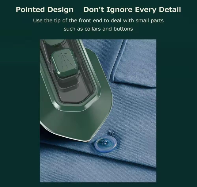 Portable Handheld Steam Iron for Clothes | Mini Travel Garment Steamer with Titanium Soleplate | Dry & Steam Ironing | Lightweight Fabric Wrinkle Remover for Home, Office & Travel