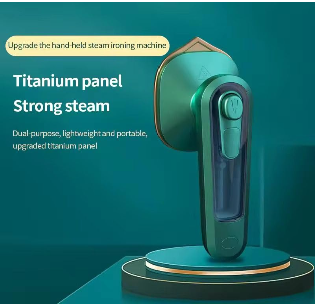 Portable Handheld Steam Iron for Clothes | Mini Travel Garment Steamer with Titanium Soleplate | Dry & Steam Ironing | Lightweight Fabric Wrinkle Remover for Home, Office & Travel