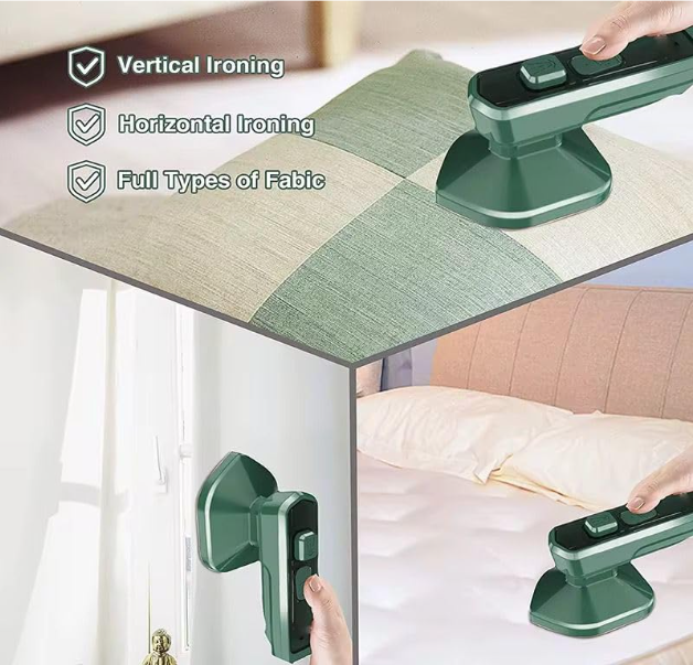 Portable Handheld Steam Iron for Clothes | Mini Travel Garment Steamer with Titanium Soleplate | Dry & Steam Ironing | Lightweight Fabric Wrinkle Remover for Home, Office & Travel