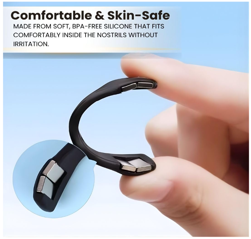 Magnetic Anti-Snoring Nose Clip (Pack of 15) | Nasal Strips for Breathing Relief | Sleep Aid Snore Stopper Device for Men & Women | Reusable Nose Dilator for Better Sleep & Easy Breathing